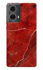 Red Marble Design Motorola G85 Hard Case Back Cover by Casekaro