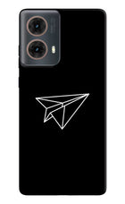 Paper Plane White Motorola G85 Hard Case Back Cover by Casekaro