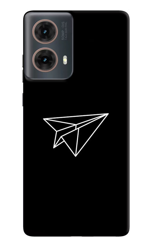 Paper Plane White Motorola G85 Hard Case Back Cover by Casekaro