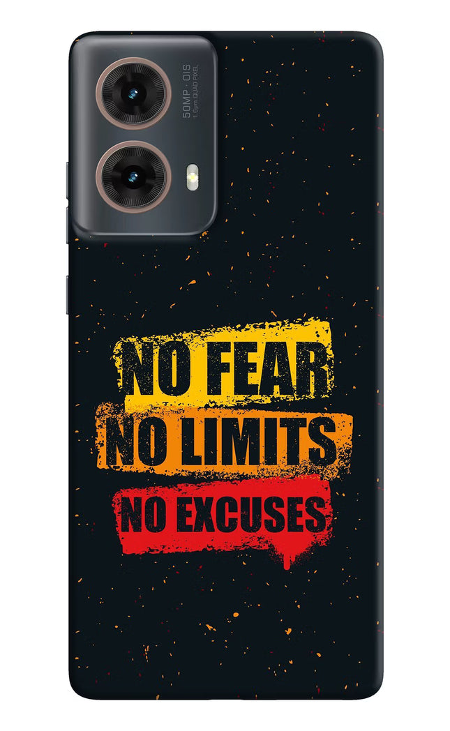 No Fear No Limits No Excuse Motorola G85 Hard Case Back Cover by Casekaro