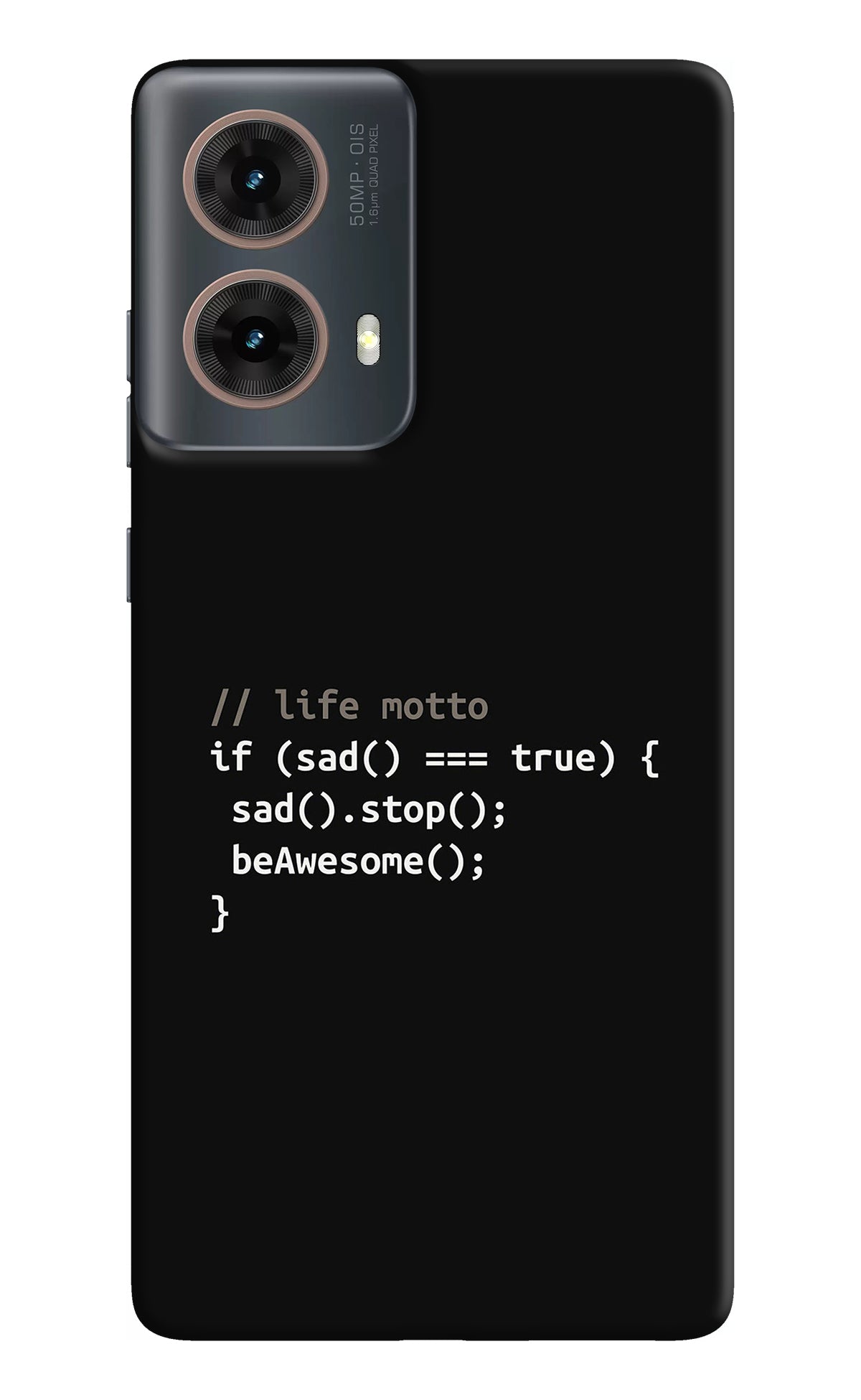 Life Motto Code Motorola G85 Back Cover