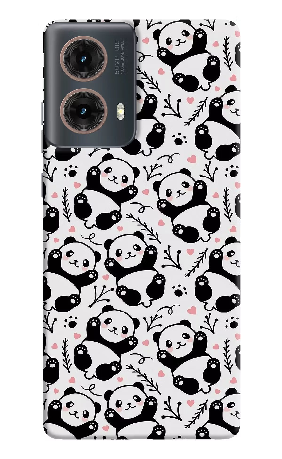 Cute Panda Motorola G85 Hard Case Back Cover by Casekaro