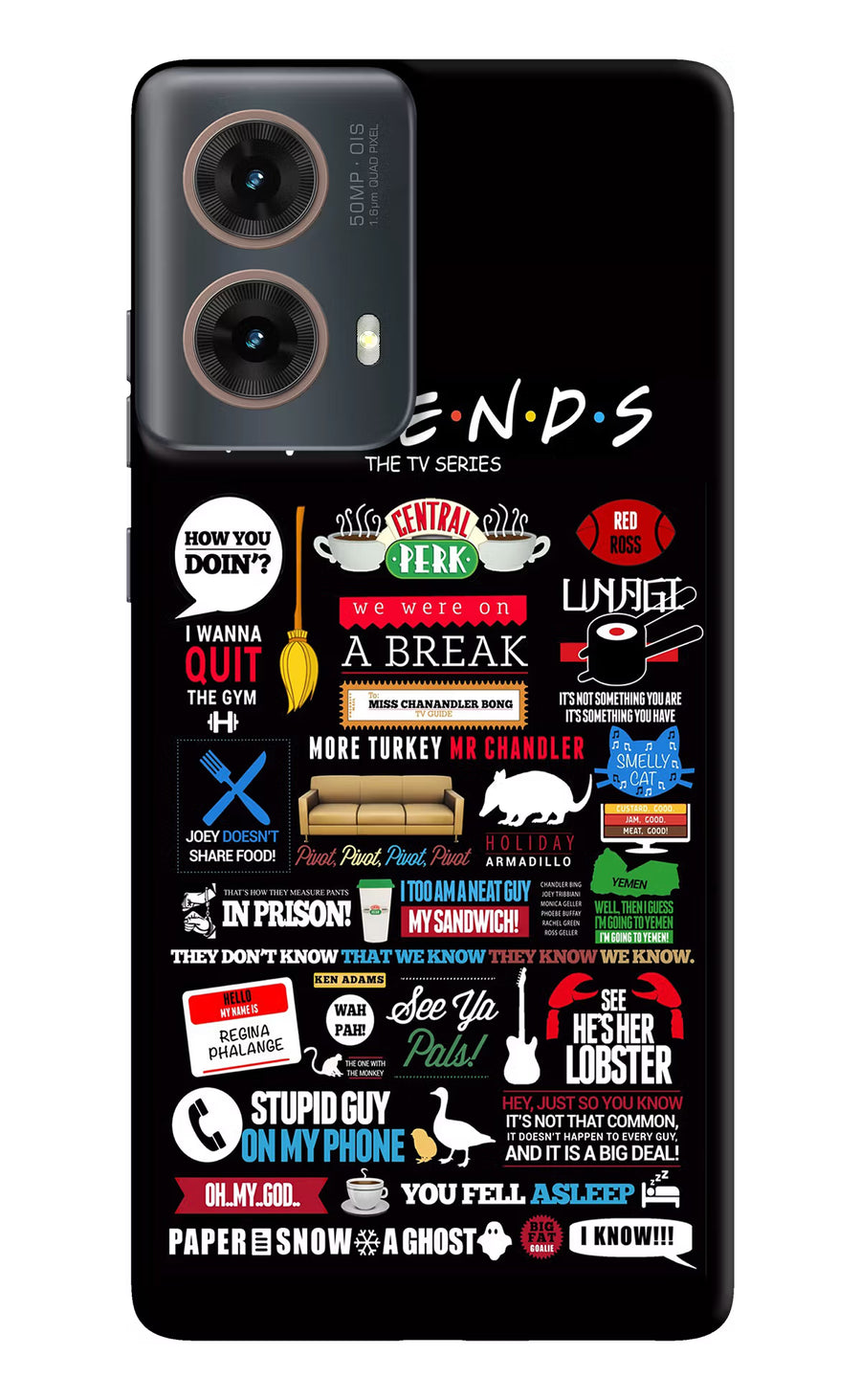 FRIENDS Motorola G85 Back Cover, Hard case