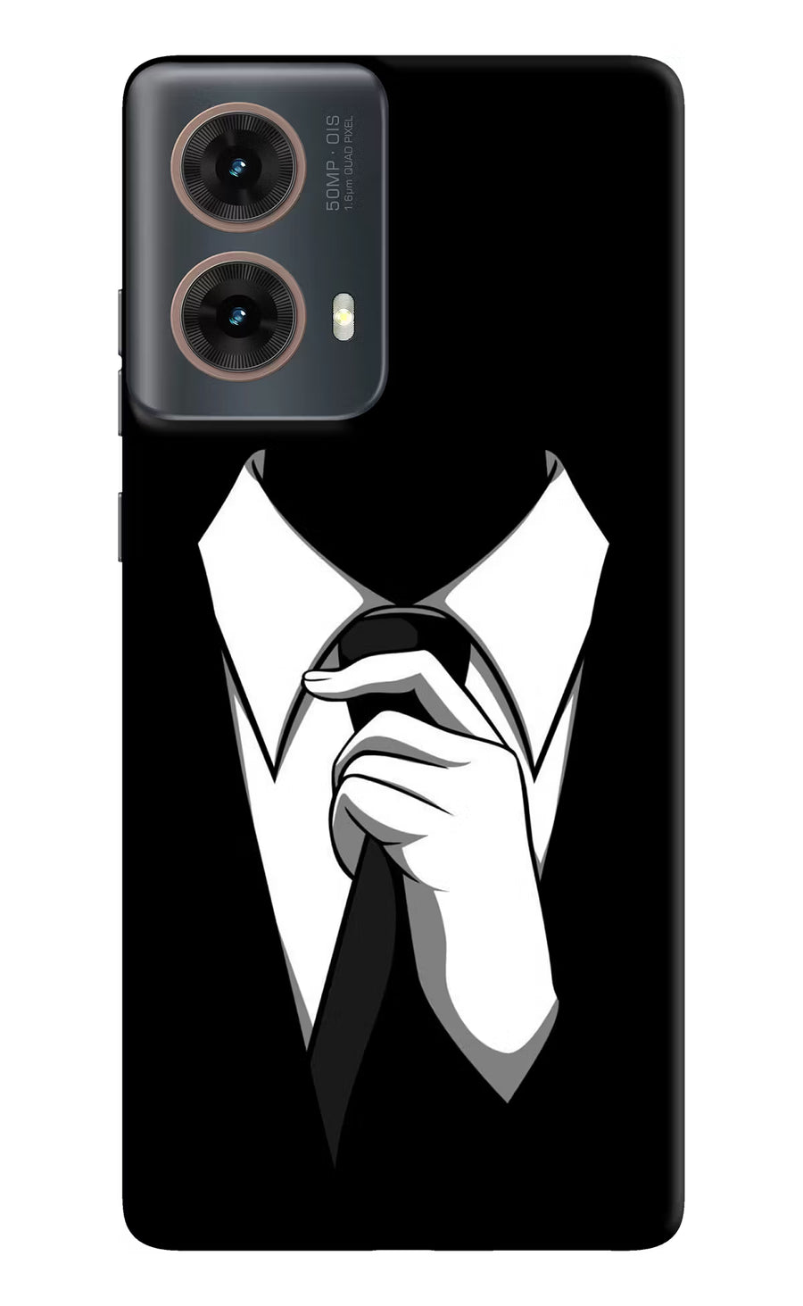 Black Tie Motorola G85 Back Cover, Hard case