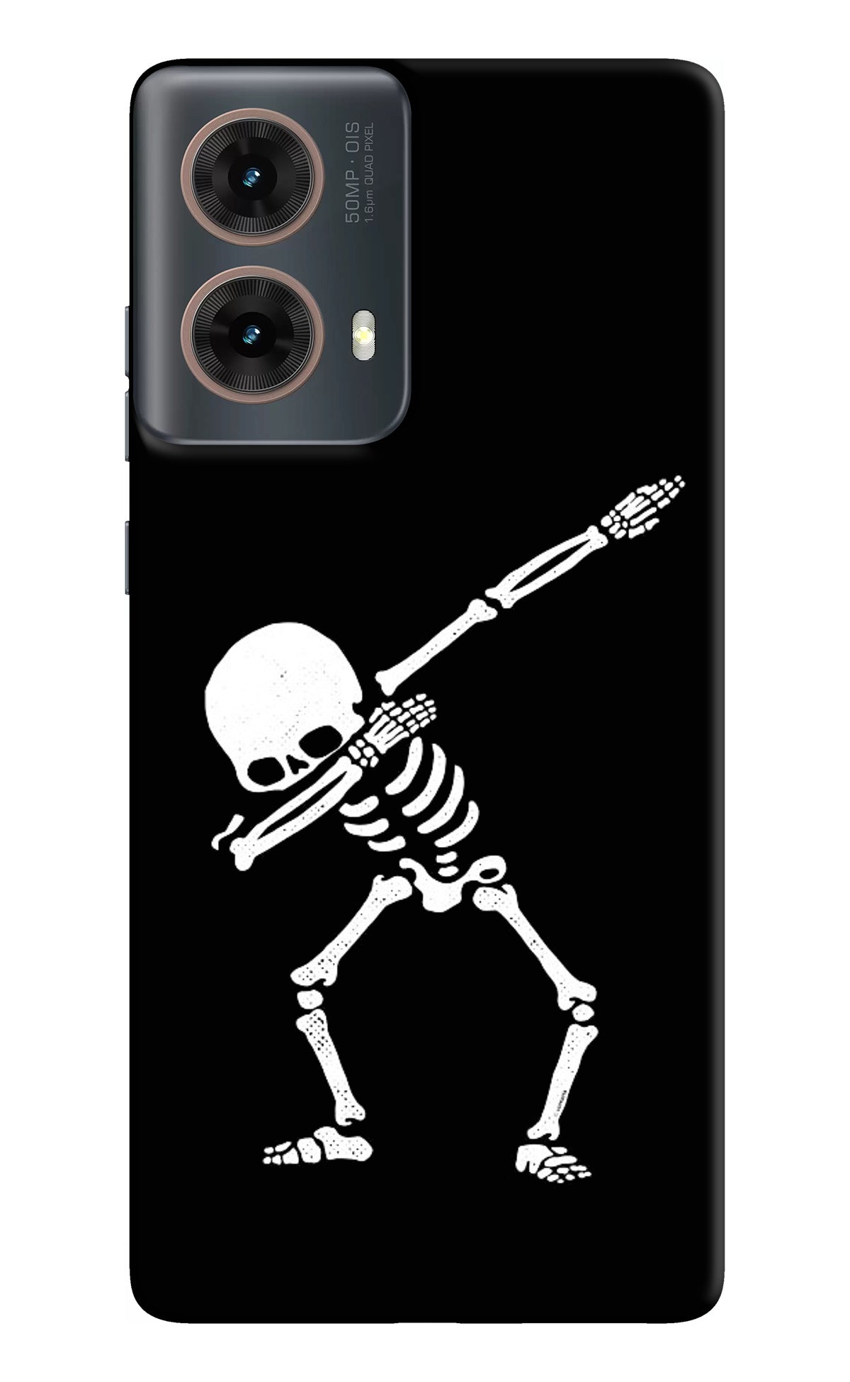 Dabbing Skeleton Art Motorola G85 Back Cover