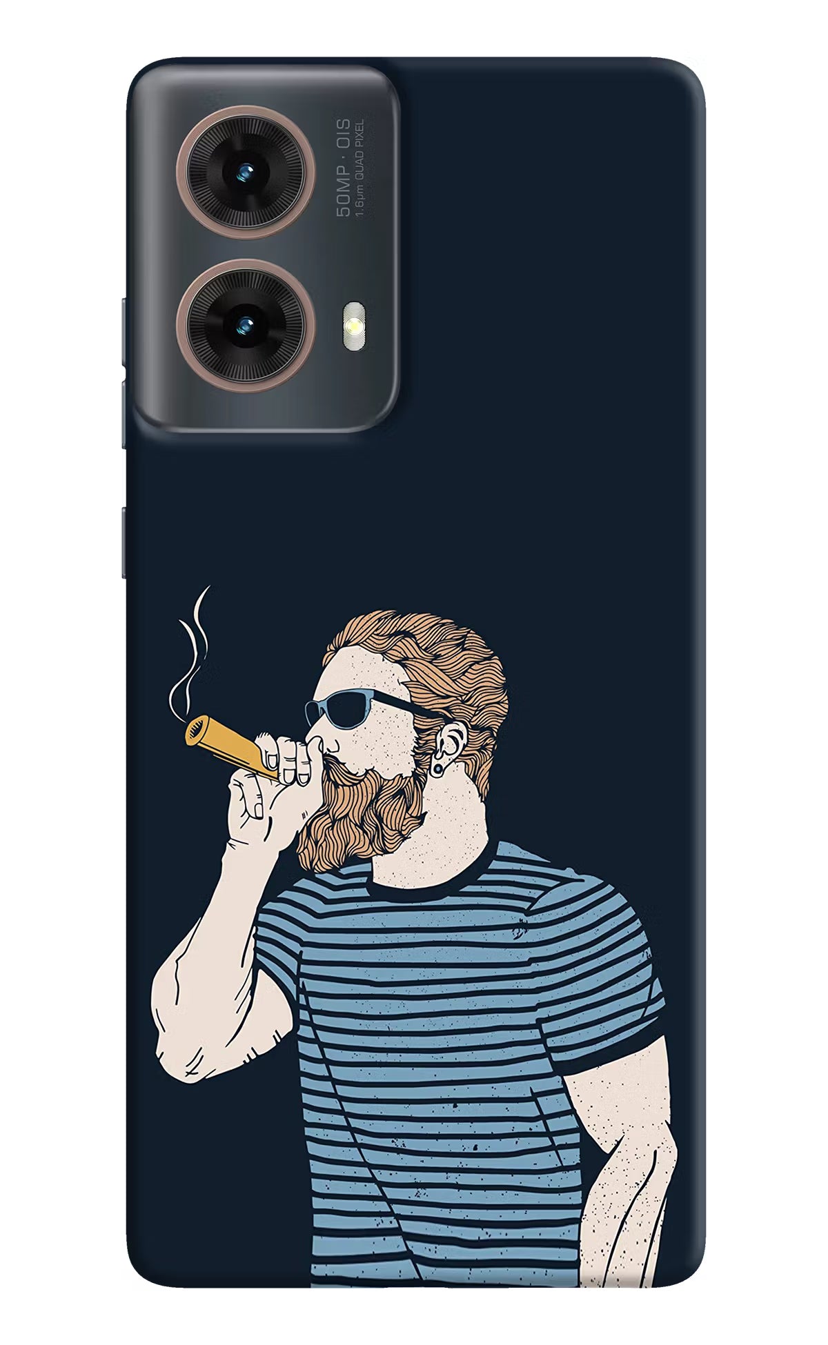 Smoking Motorola G85 Hard Case Back Cover by Casekaro