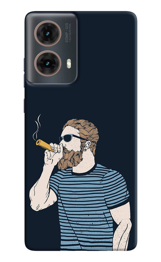 Smoking Motorola G85 Hard Case Back Cover by Casekaro