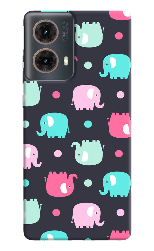Elephants Motorola G85 Hard Case Back Cover by Casekaro