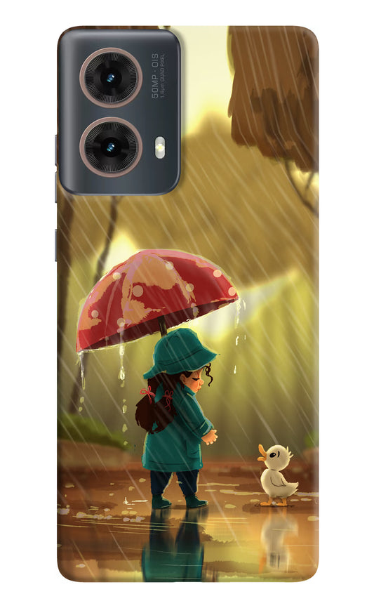 Rainy Day Motorola G85 Hard Case Back Cover by Casekaro