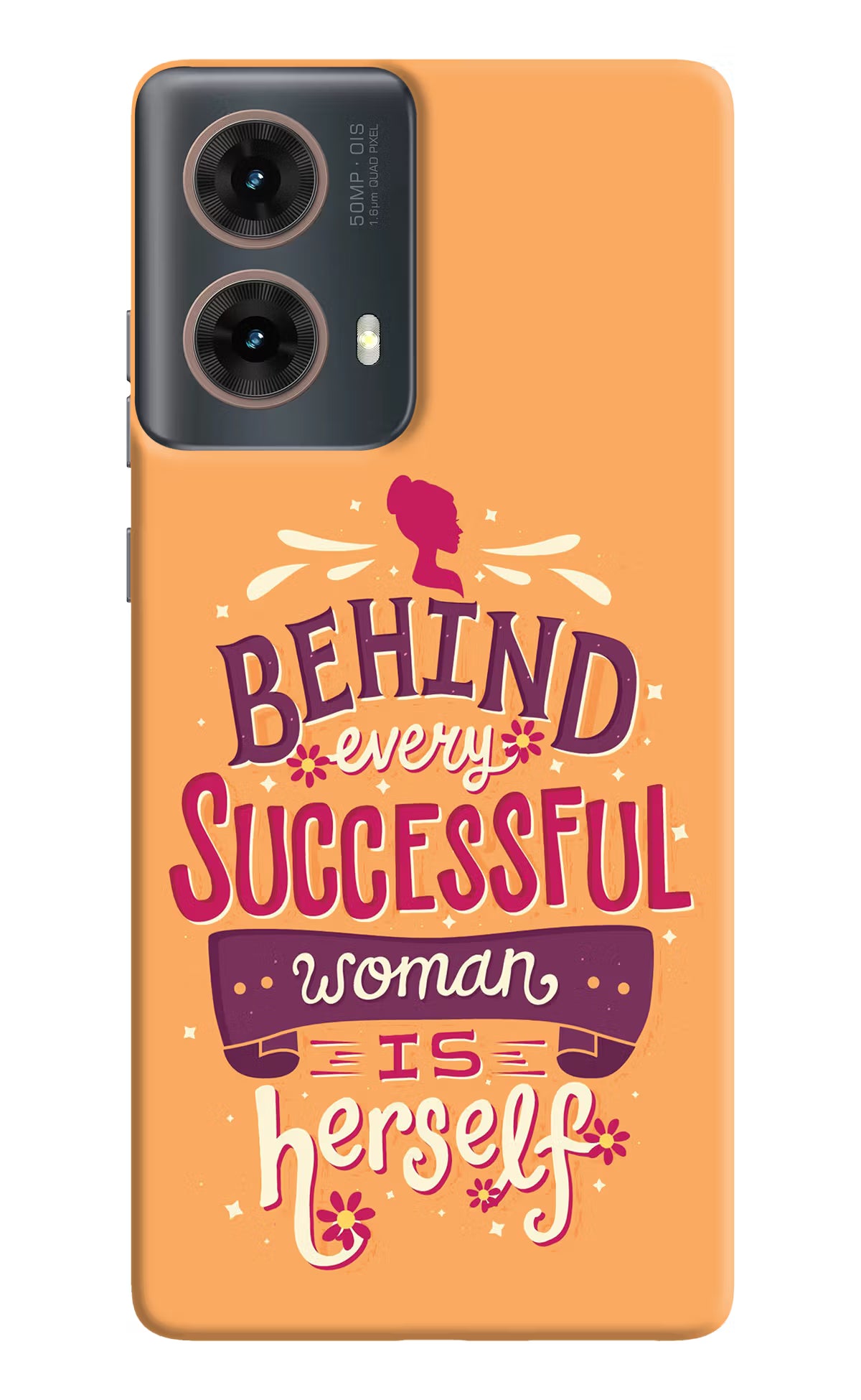Behind Every Successful Woman There Is Herself Motorola G85 Hard Case Back Cover by Casekaro
