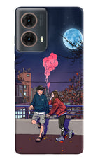 Chilling Couple Motorola G85 Hard Case Back Cover by Casekaro