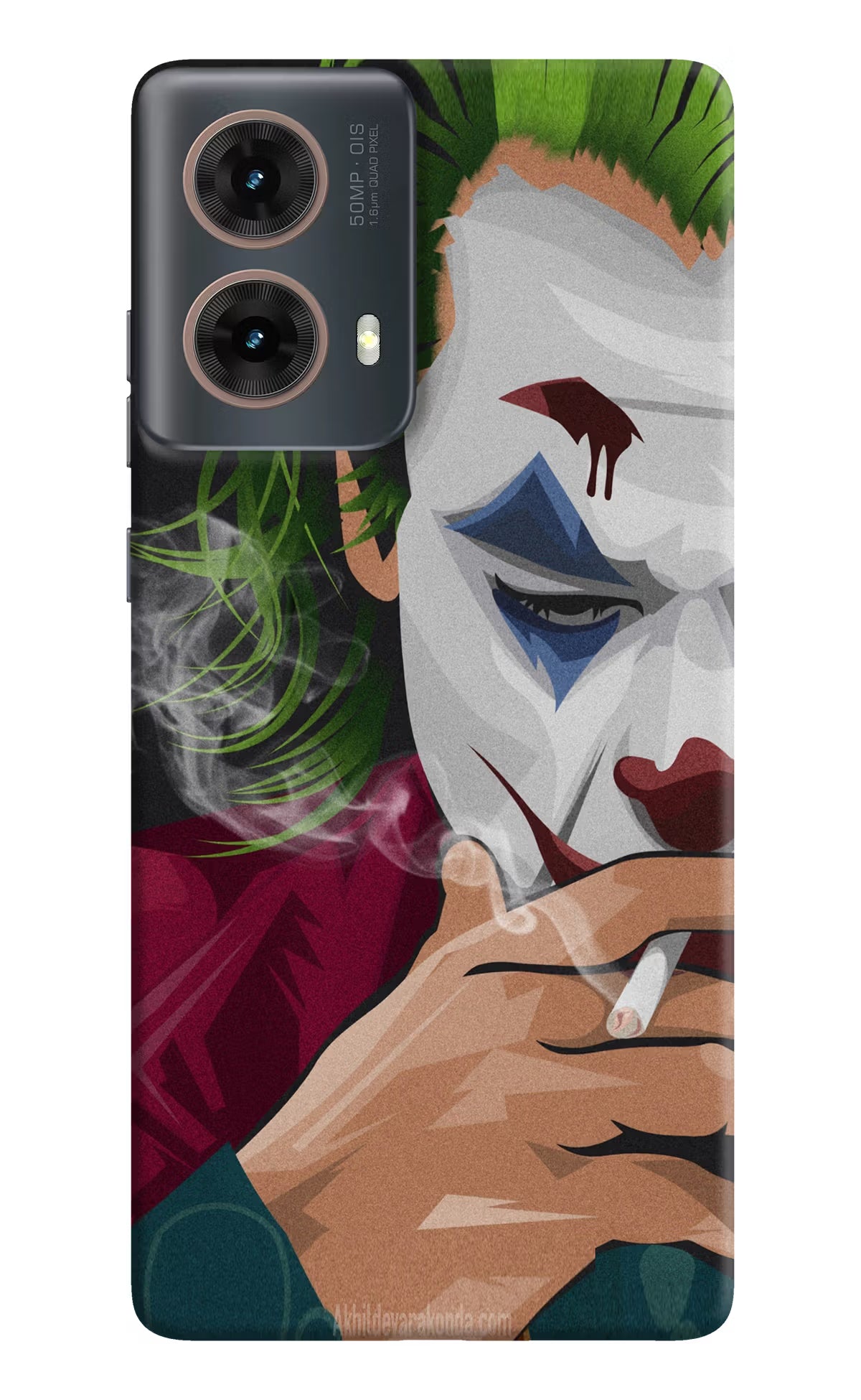 Joker Smoking Motorola G85 Hard Case Back Cover by Casekaro
