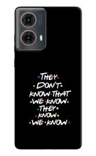 FRIENDS Dialogue Motorola G85 Hard Case Back Cover by Casekaro