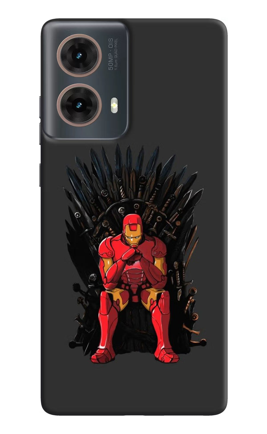 Ironman Throne Motorola G85 Back Cover, Hard case