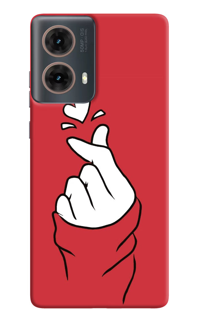 Korean Love Sign Motorola G85 Hard Case Back Cover by Casekaro
