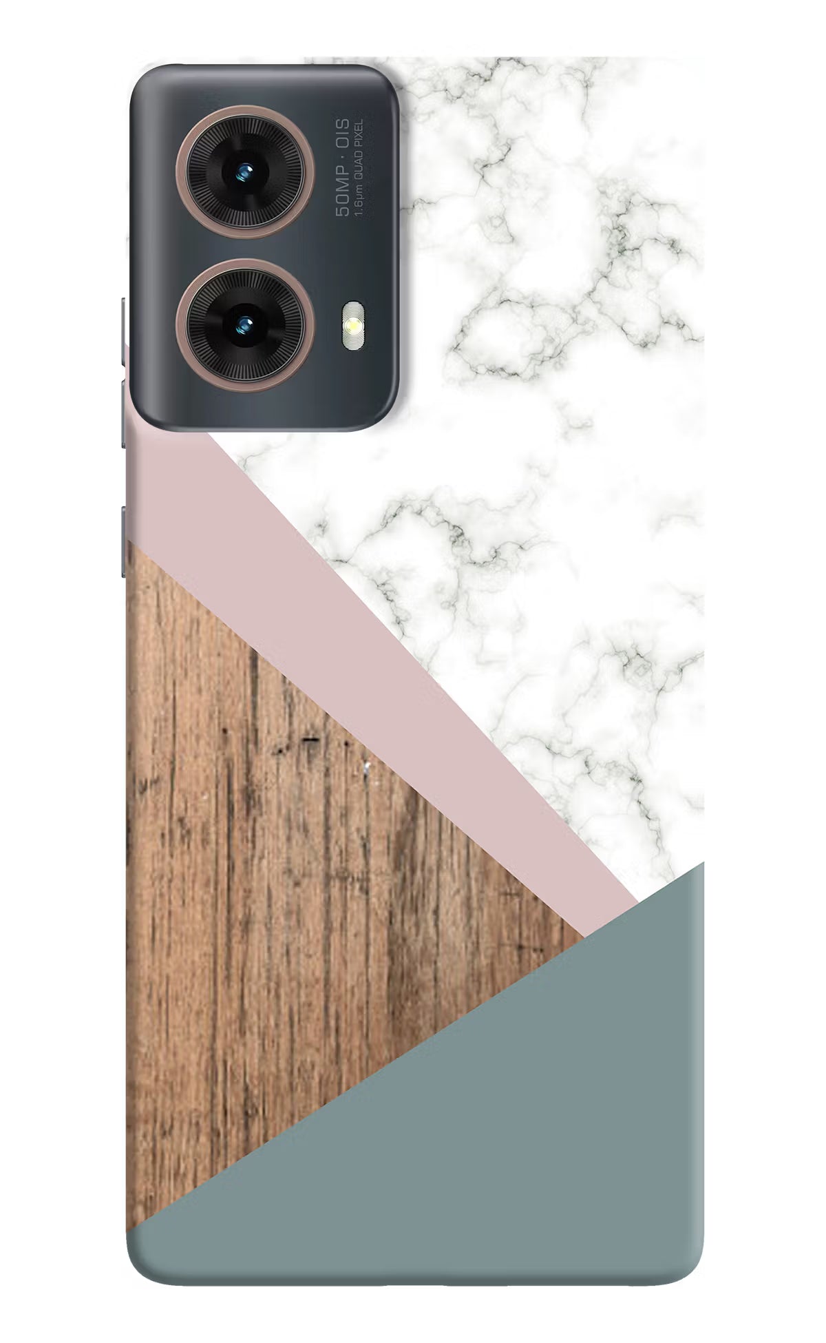 Marble wood Abstract Motorola G85 Hard Case Back Cover by Casekaro