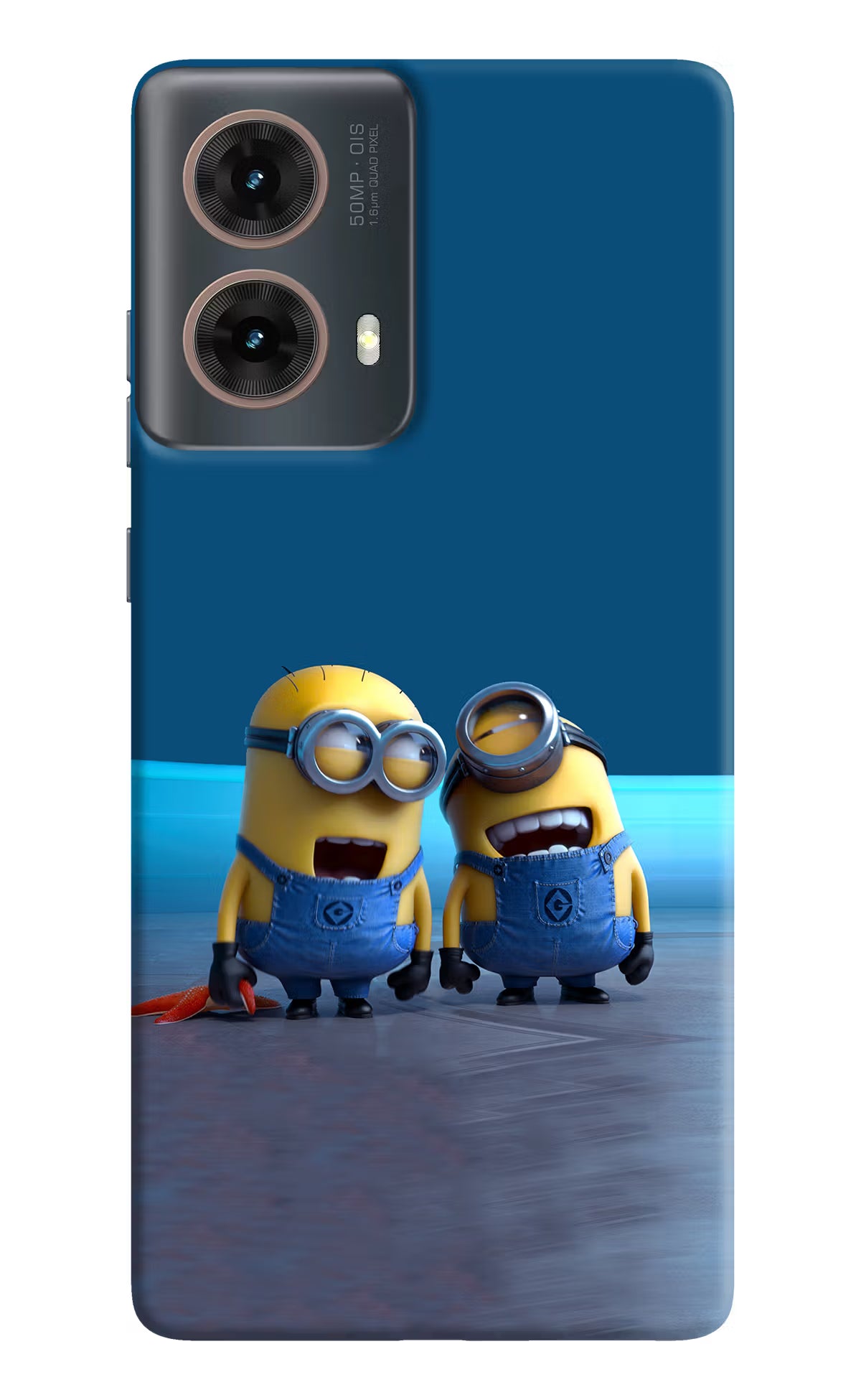 Minion Laughing Motorola G85 Hard Case Back Cover by Casekaro