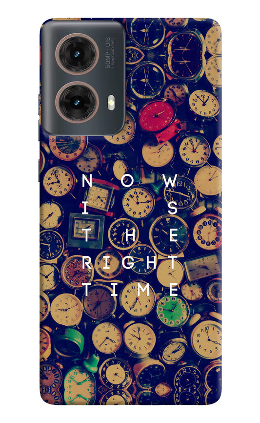 Now is the Right Time Quote Motorola G85 Hard Case Back Cover by Casekaro