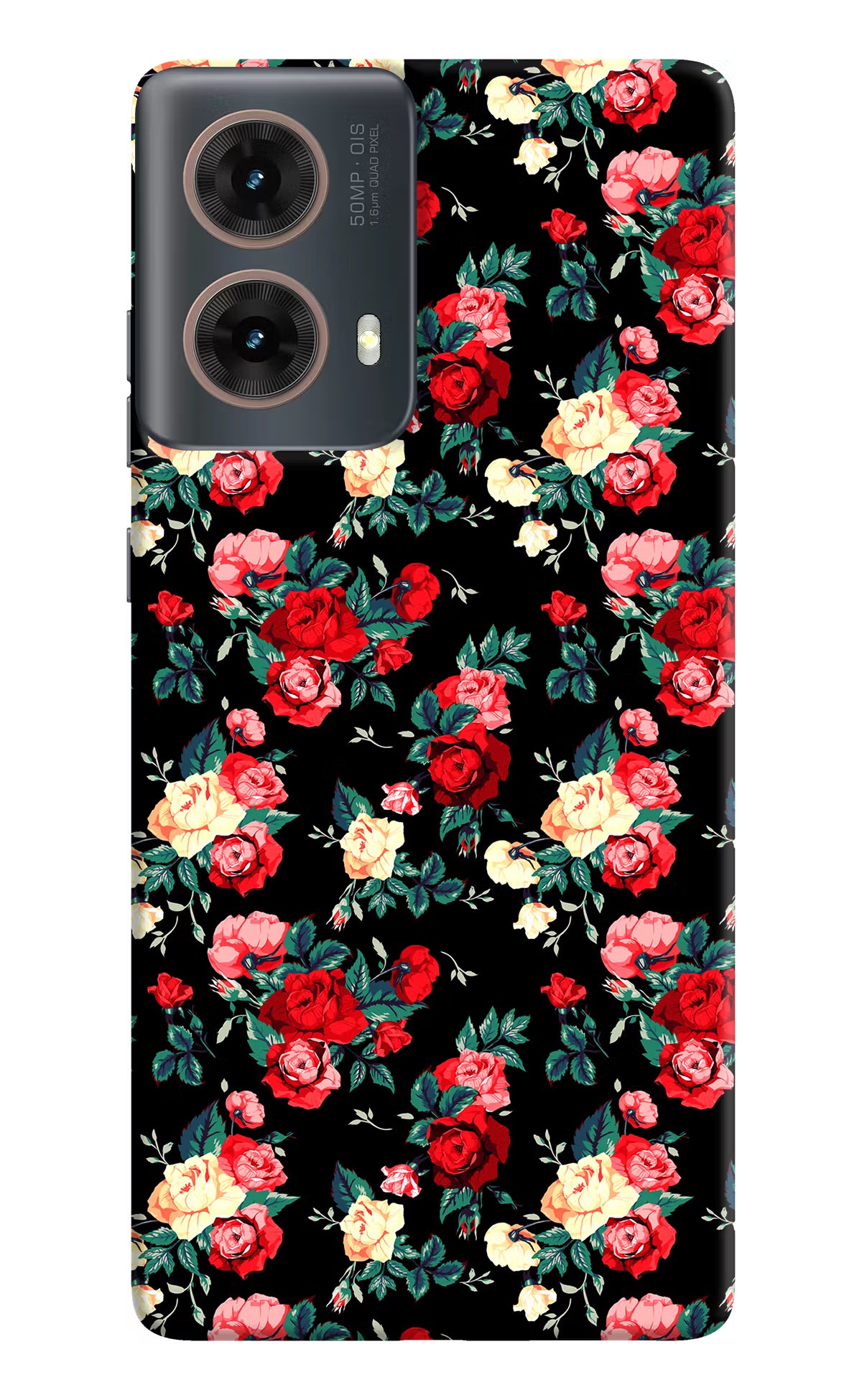 Rose Pattern Motorola G85 Hard Case Back Cover by Casekaro