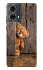 Teddy Wooden Motorola G85 Hard Case Back Cover by Casekaro