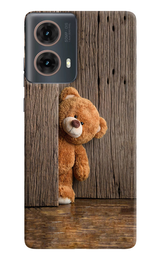 Teddy Wooden Motorola G85 Hard Case Back Cover by Casekaro