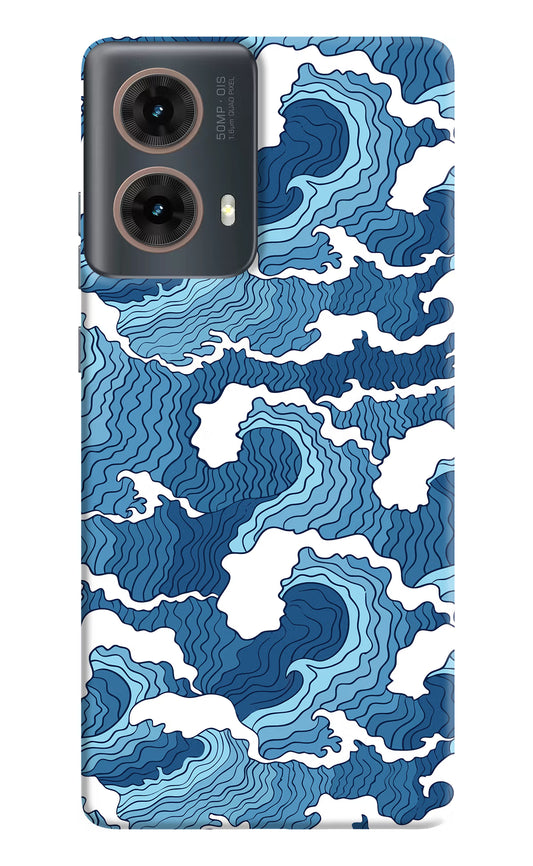 Blue Waves Motorola G85 Hard Case Back Cover by Casekaro