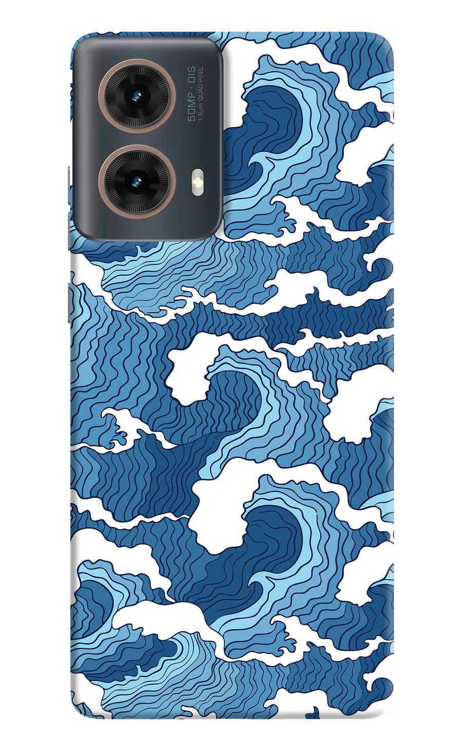 Blue Waves Motorola G85 Back Cover, Hard case
