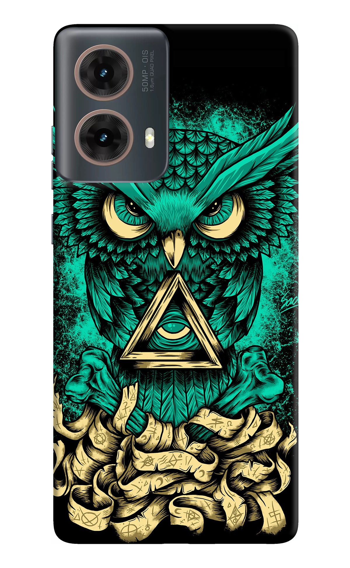 Green Owl Motorola G85 Back Cover