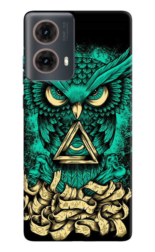 Green Owl Motorola G85 Hard Case Back Cover by Casekaro