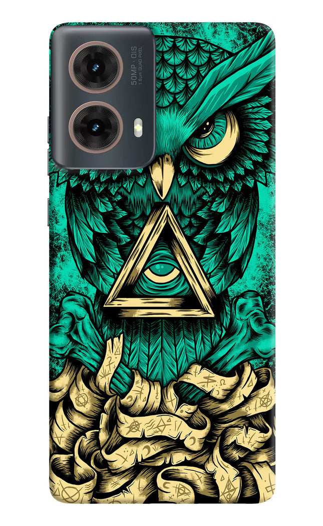 Green Owl Motorola G85 Hard Case Back Cover by Casekaro