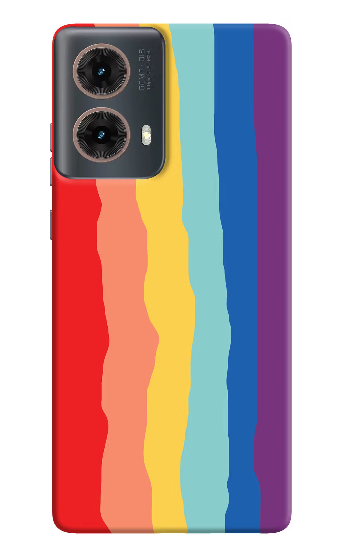 Rainbow Motorola G85 Hard Case Back Cover by Casekaro