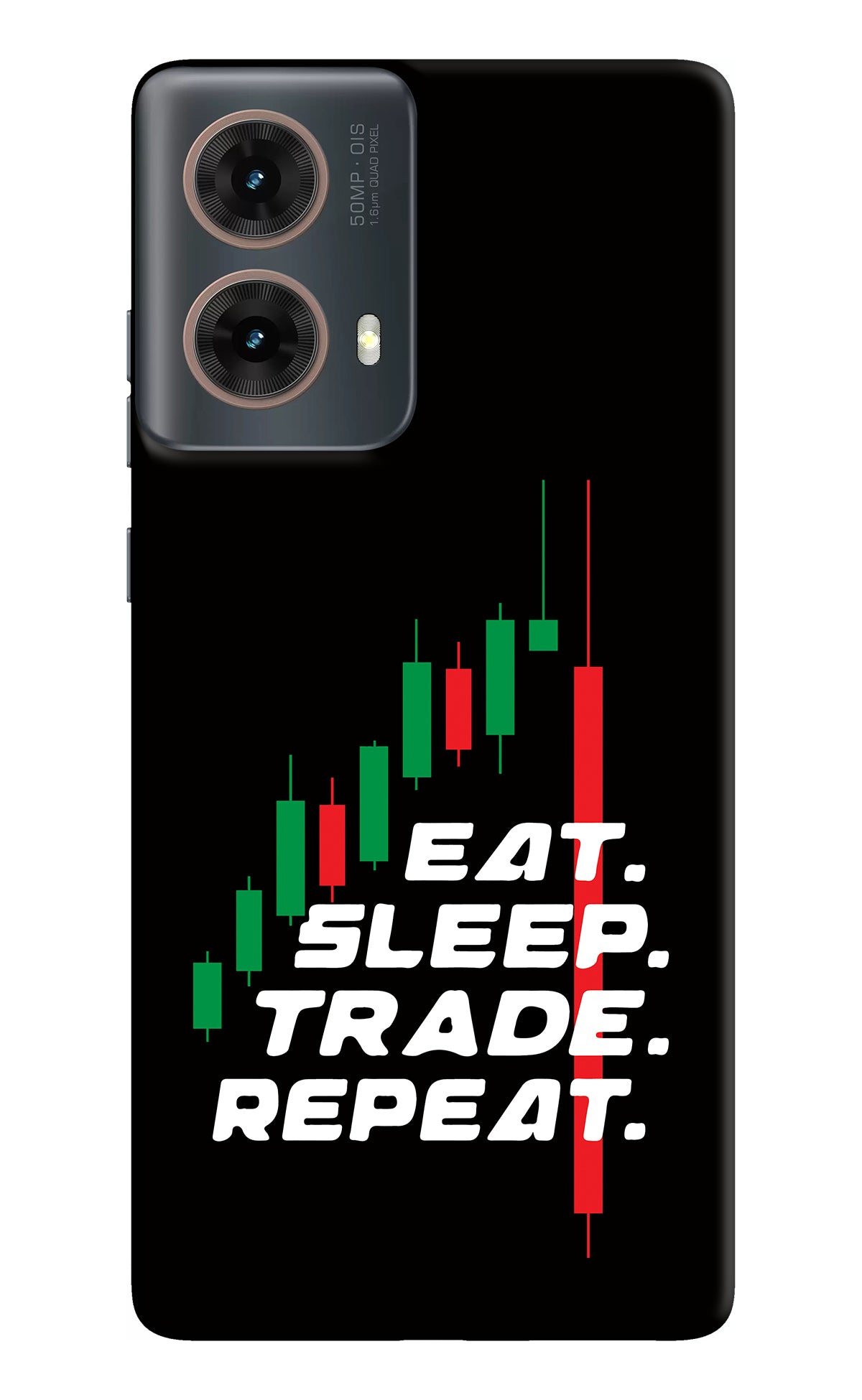 Eat Sleep Trade Repeat Motorola G85 Back Cover