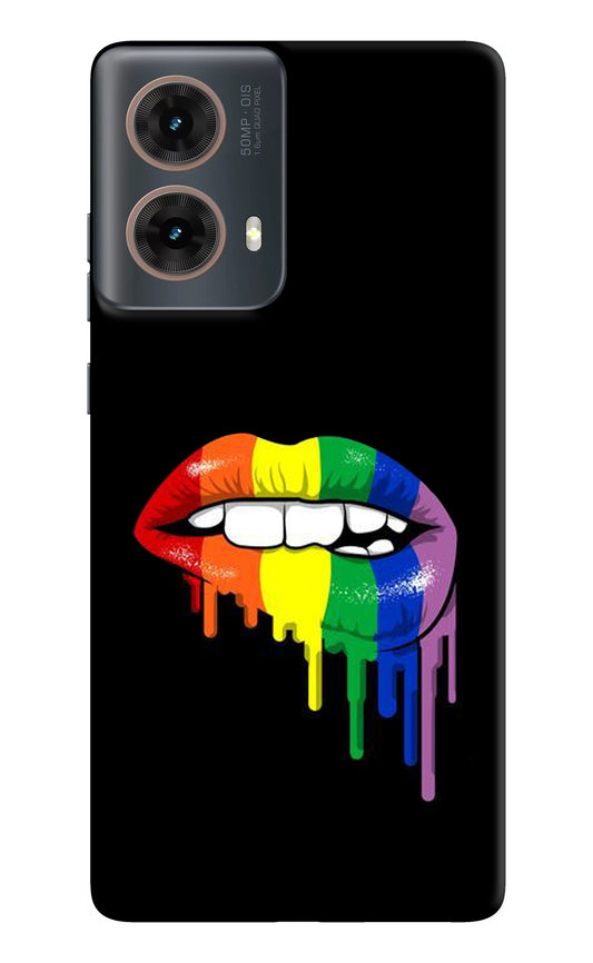 Lips Biting Motorola G85 Back Cover