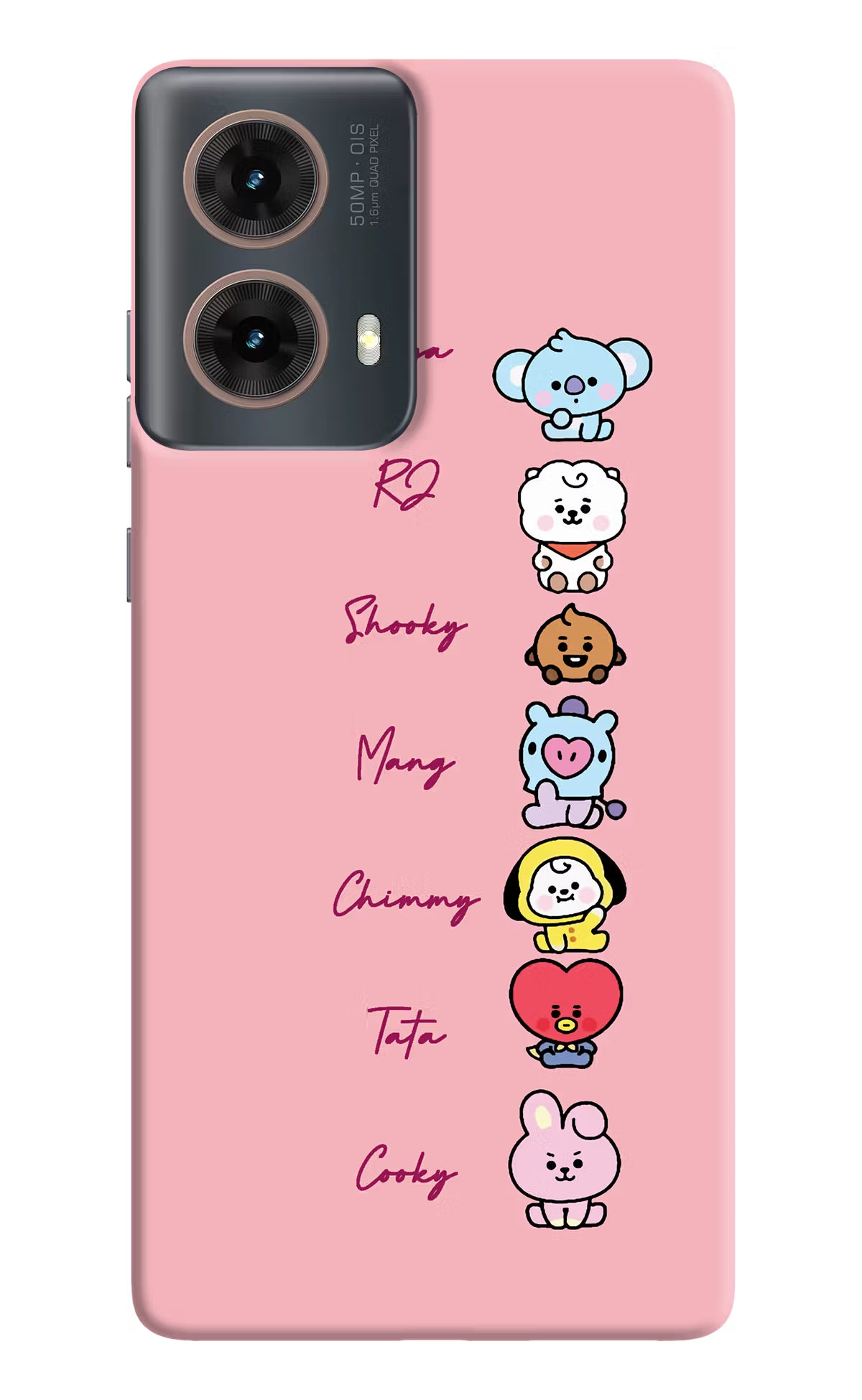 BTS names Motorola G85 Hard Case Back Cover by Casekaro