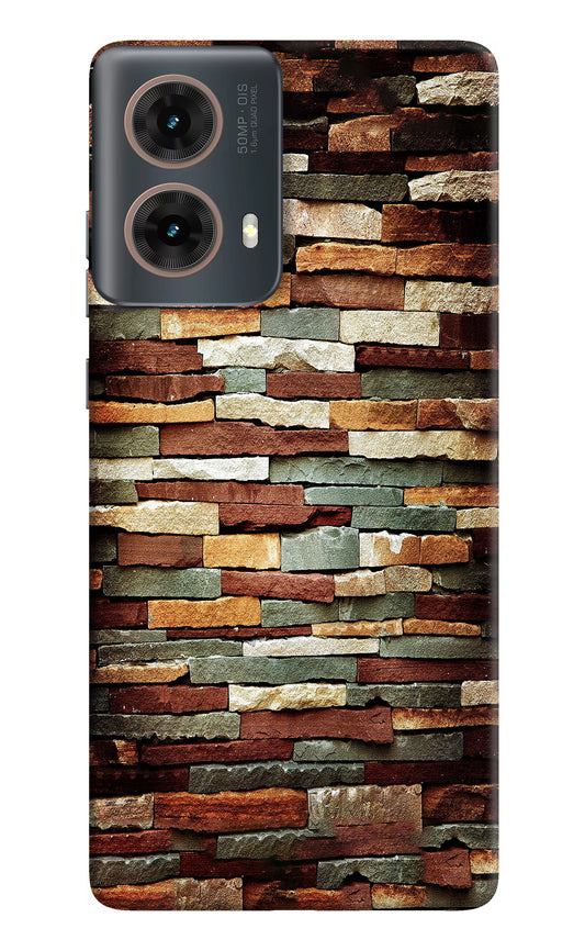 Bricks Pattern Motorola G85 Back Cover