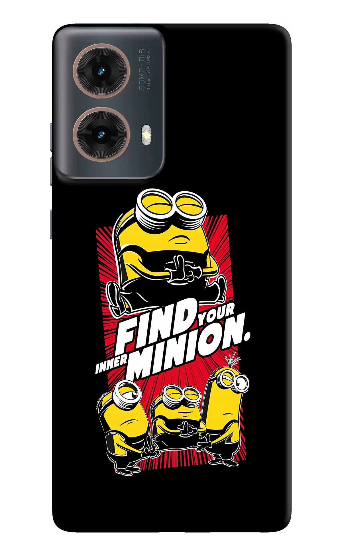 Find your inner Minion Motorola G85 Hard Case Back Cover by Casekaro