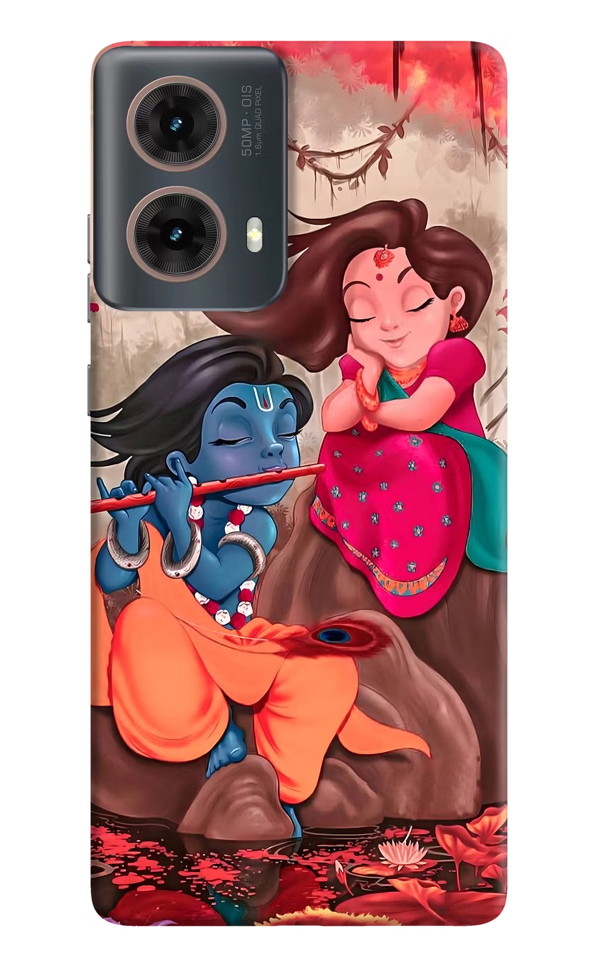 Radhe Krishna Motorola G85 Hard Case Back Cover by Casekaro