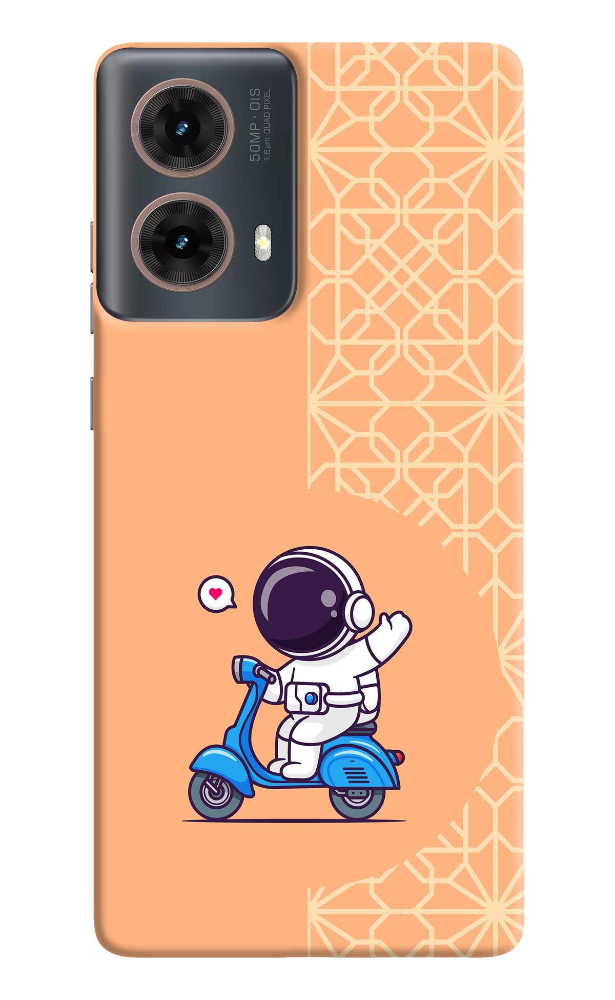 Cute Astronaut Riding Motorola G85 Back Cover