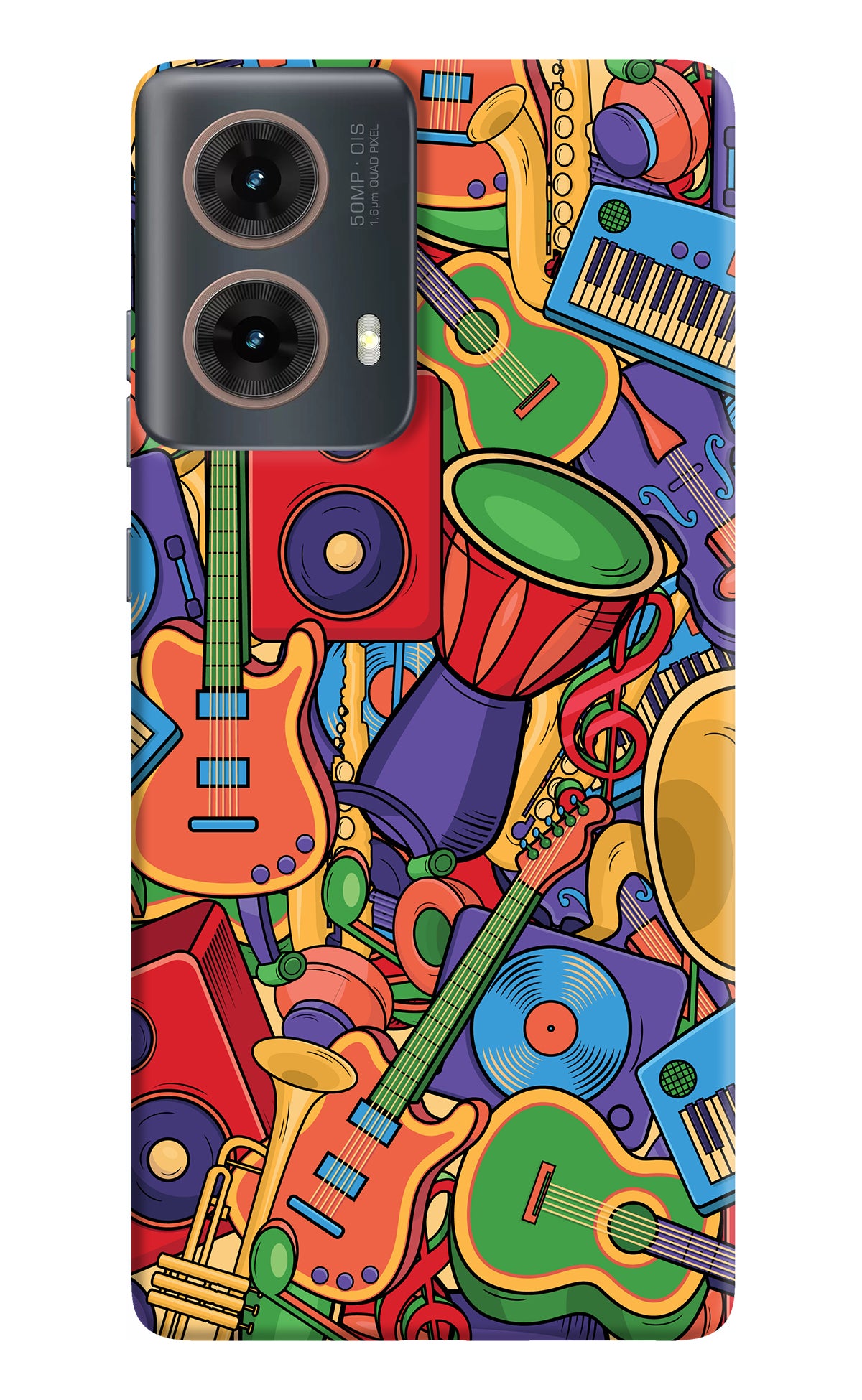 Music Instrument Doodle Motorola G85 Back Cover