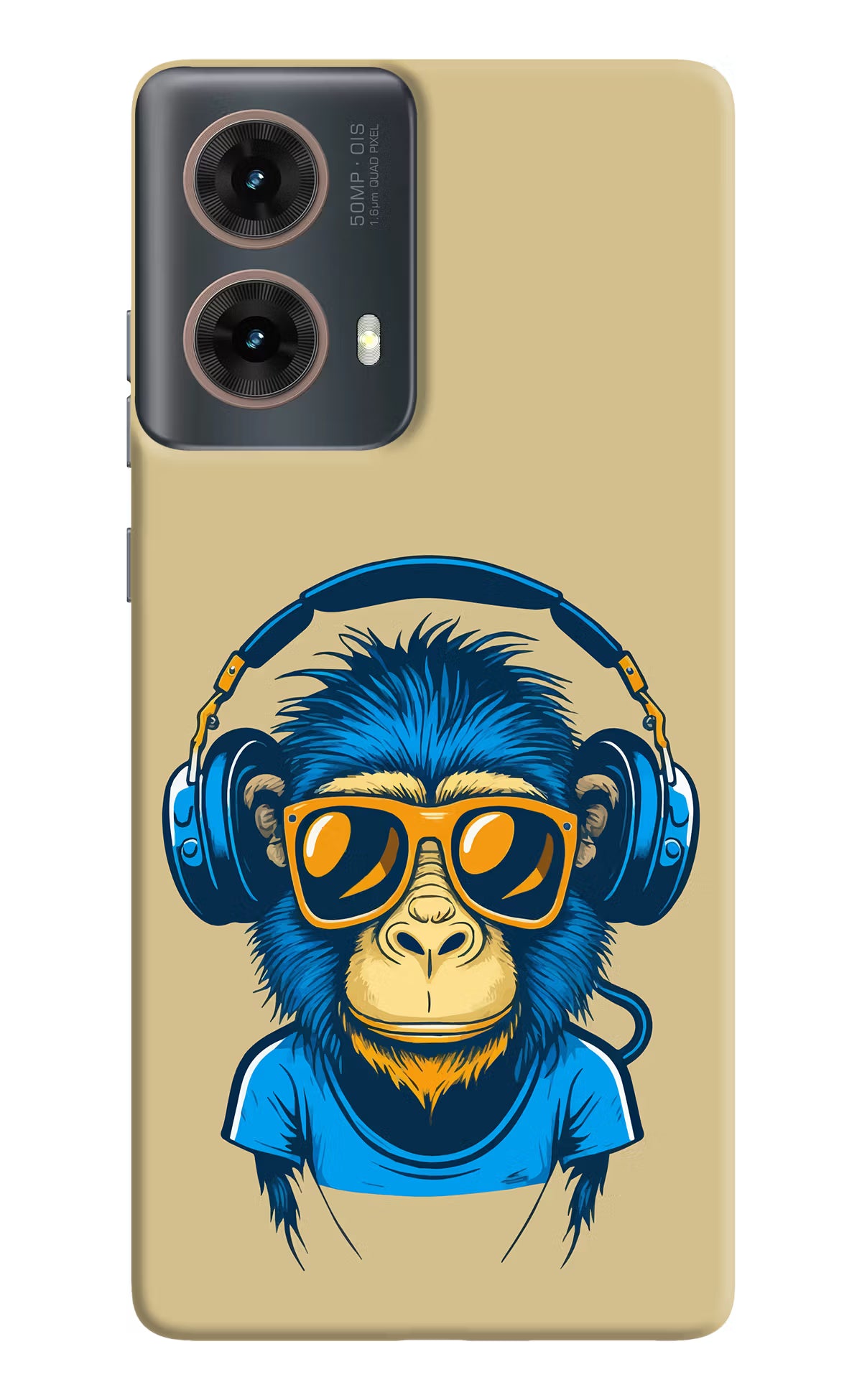 Monkey Headphone Motorola G85 Hard Case Back Cover by Casekaro