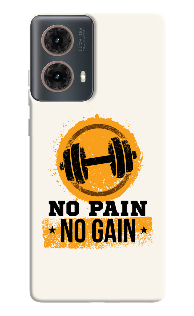 No Pain No Gain Motorola G85 Hard Case Back Cover by Casekaro