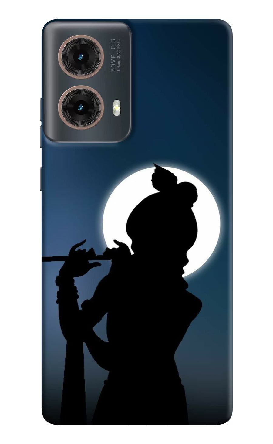 Shri Krishna Silhouette Motorola G85 Back Cover, Hard case