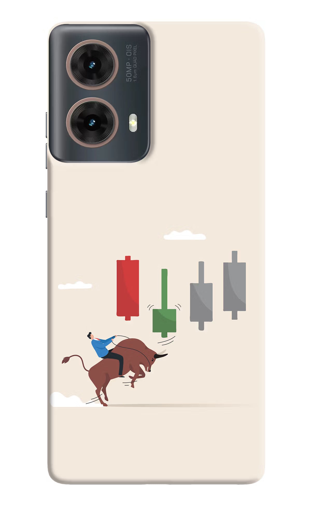 Bull Trading Momentum Motorola G85 Hard Case Back Cover by Casekaro