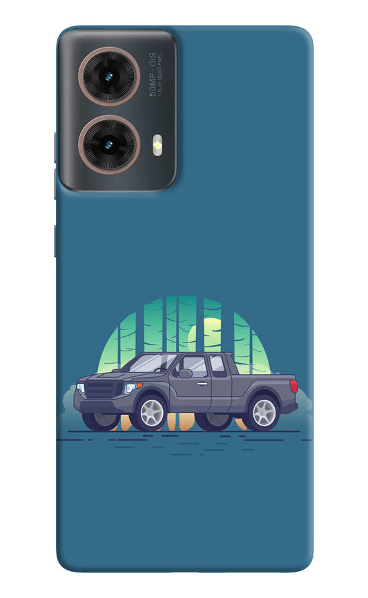 Retro Garage Vibe Motorola G85 Hard Case Back Cover by Casekaro