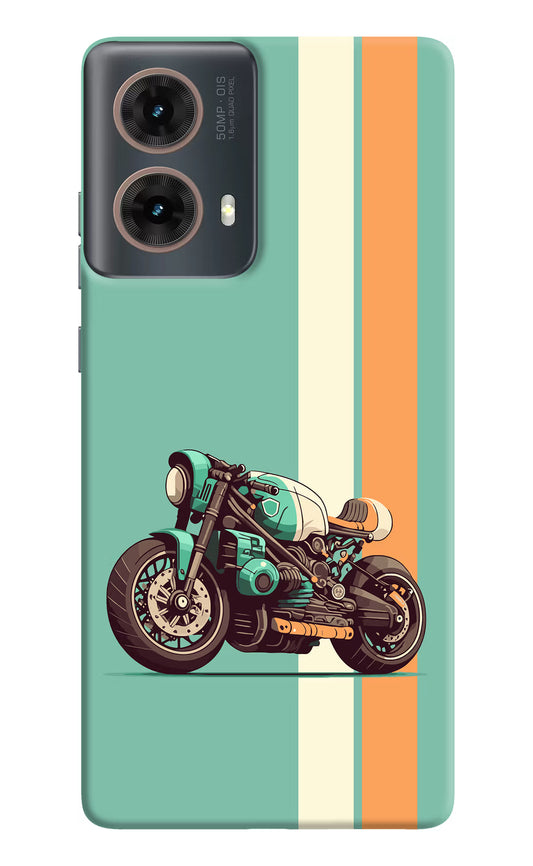 Striped Moto Drift Motorola G85 Hard Case Back Cover by Casekaro