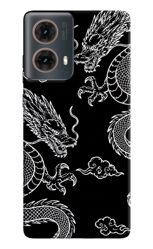 Twin Dragons Motorola G85 Hard Case Back Cover by Casekaro