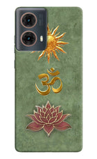 Om & Lotus Motorola G85 Back Cover