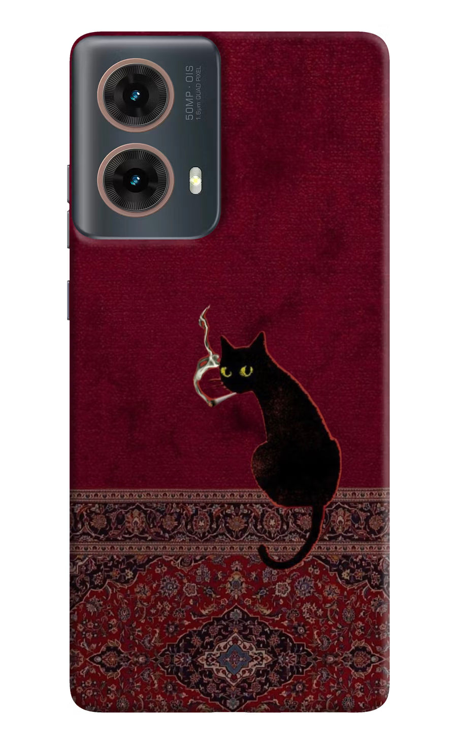 Midnight Cat Motorola G85 Back Cover, Hard case
