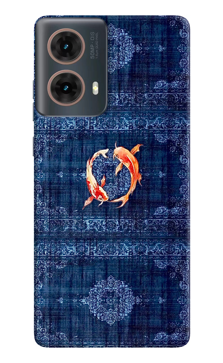 Koi Blue Motorola G85 Back Cover, Hard case