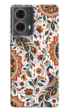 White Mayura Motorola G85 Hard Case Back Cover by Casekaro